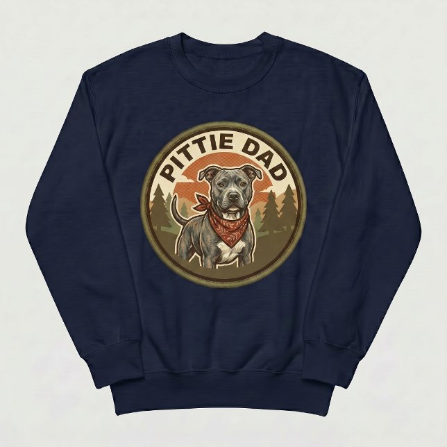 Sudadera con capucha Crewneck Pittie Dad | Regalo  (Subido por el creador)