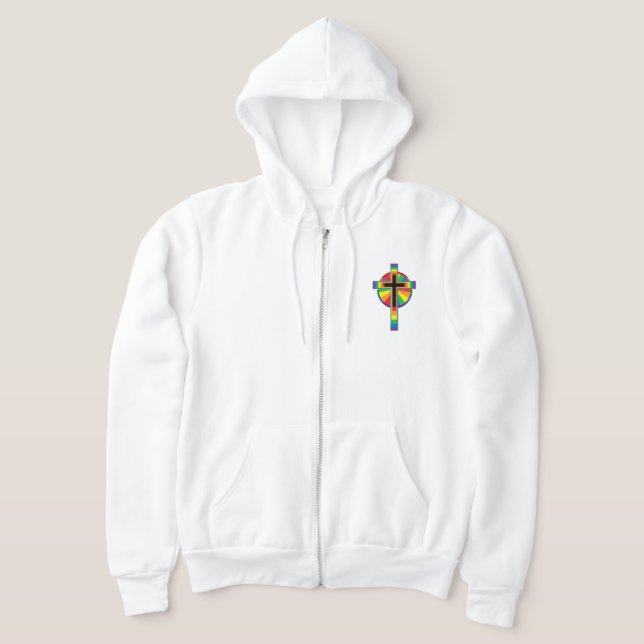 Sudadera con capucha Cruz Arcoíris (Distribución)