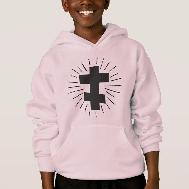 sudadera con capucha cruz gruesa (Anverso)