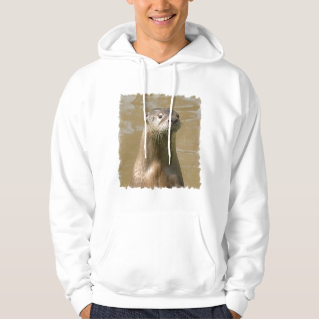 Sudadera con capucha curiosa de la nutria (Anverso)