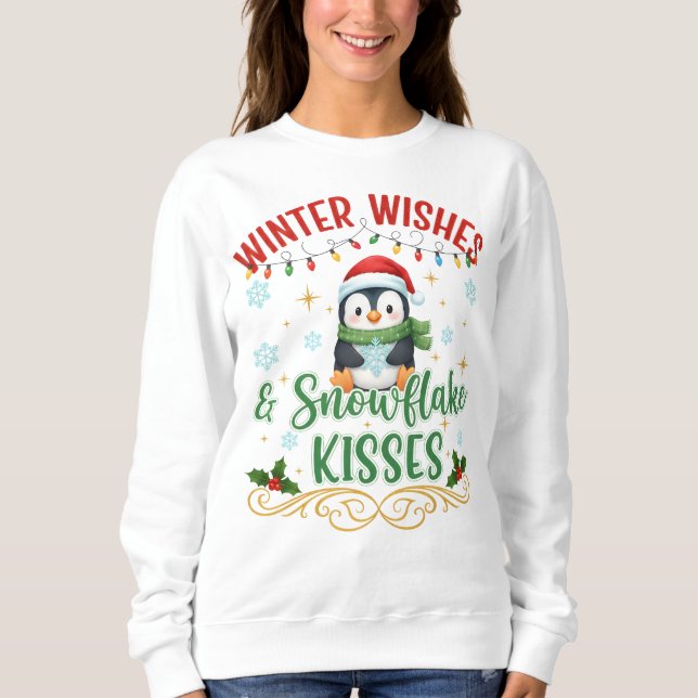 Sudadera con capucha Cute Penguin Wintet (Anverso)