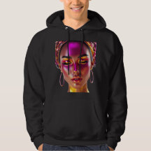 Sudadera con capucha Cyber Queen Neon Glow