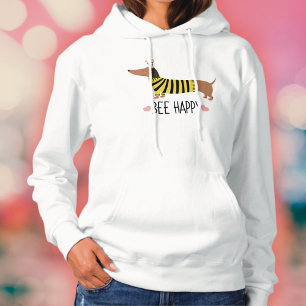 Sudadera con capucha de abejorro de Dachshund feli