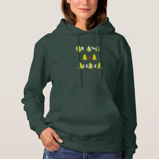 Sudadera con capucha de abetos amarillos Planta un (Anverso)