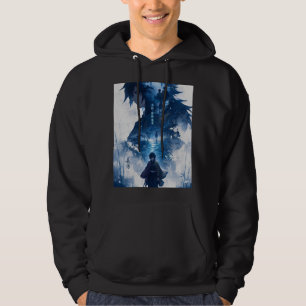 Sudadera con capucha de acuarela de anime oscuro –