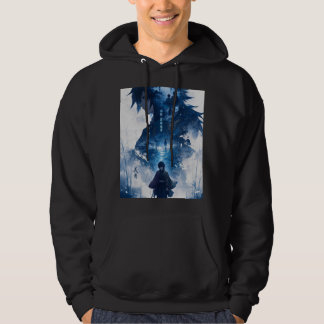 Sudadera con capucha de acuarela de anime oscuro –