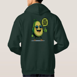 Sudadera con capucha de aguacate kawaii con vibra