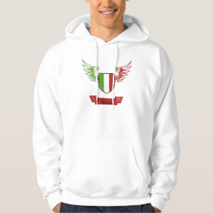 Sudadera con capucha de alas de bandera italiana v