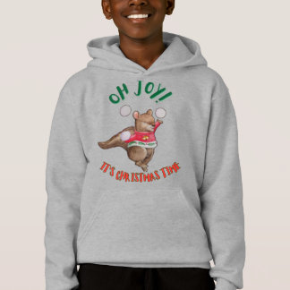 Sudadera con capucha de alegría navideña para niño
