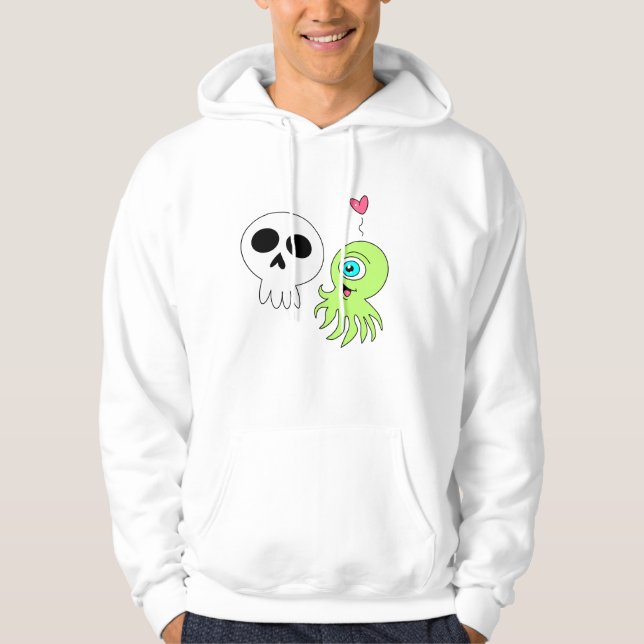 Sudadera con capucha de alienígena que ama la cala (Anverso)