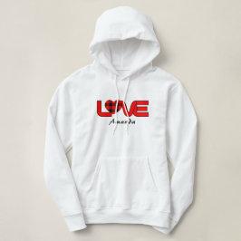 Sudadera con capucha de amor para mujer