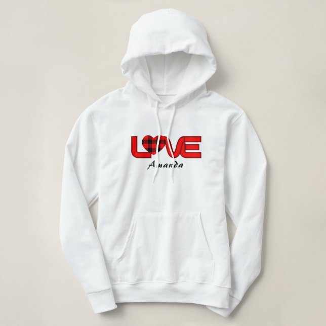 Sudadera con capucha de amor para mujer (Diseño del anverso)