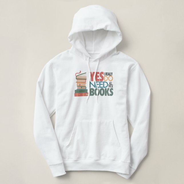 Sudadera con capucha de amor por los libros y la l (Diseño del anverso)