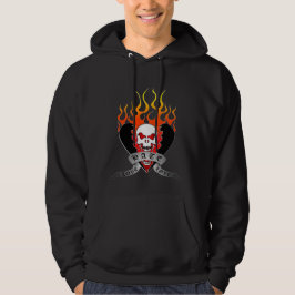 Sudadera con capucha de amor y odio del tatuaje