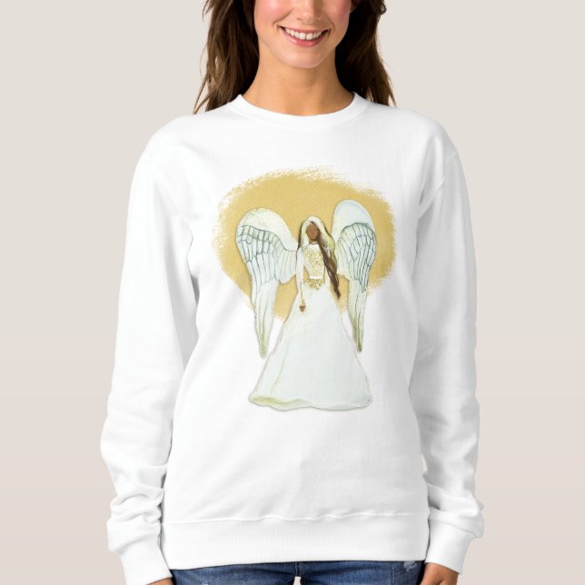 Sudadera con capucha de ángel afroamericano (Anverso)