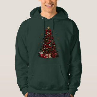 Sudadera con capucha de árbol de Navidad acogedor