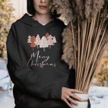Sudadera con capucha de árbol de Navidad boho – Ed