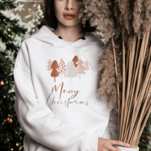 Sudadera con capucha de árbol de Navidad boho – Es