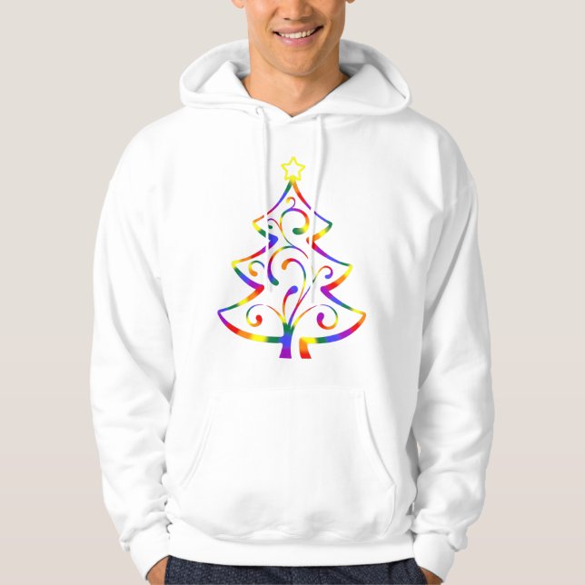 Sudadera con capucha de árbol de Navidad del Orgul (Anverso)
