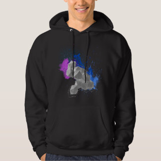 Sudadera con capucha de arte abstracto vibrante –