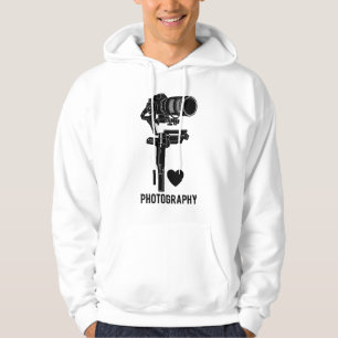 Sudadera con capucha de arte de cámara para amante