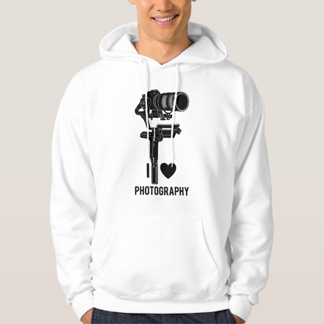 Sudadera con capucha de arte de cámara para amante (Anverso)