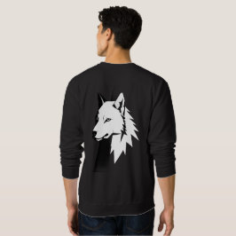 Sudadera con capucha de arte de lobo minimalista p