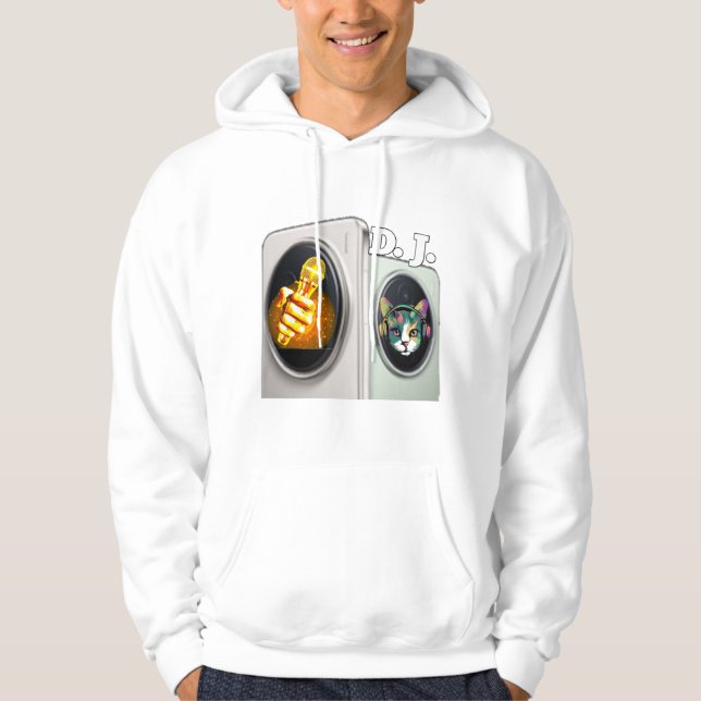 Sudadera con capucha de arte digital colorido: vib (Anverso)