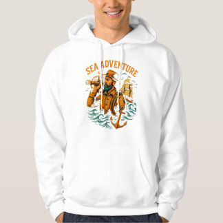 Sudadera con capucha de aventura en el mar