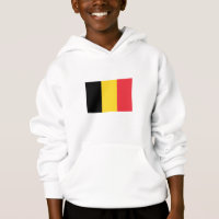 Sudadera con capucha de bandera belga patriótica