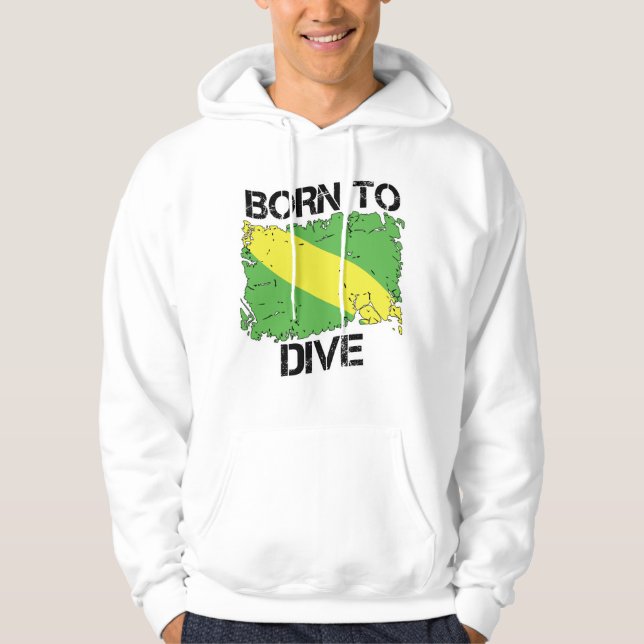 Sudadera con capucha de bandera de Nitrox Born to  (Anverso)