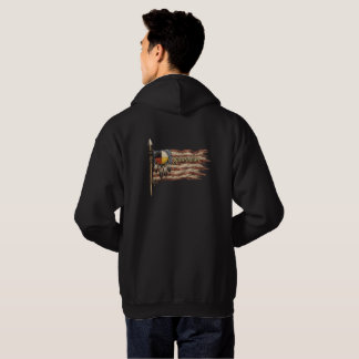 Sudadera con capucha de bandera desgastada