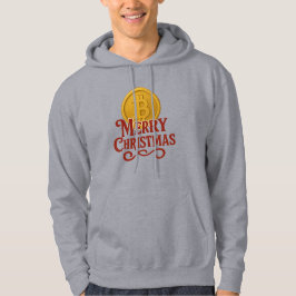 Sudadera con capucha de Bitcoin Feliz Navidad