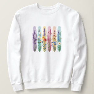 Sudadera con capucha de botánica de flores silvest