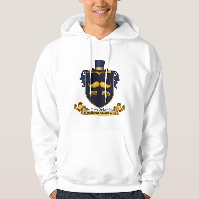Sudadera con capucha de caballero con bigote de ma (Anverso)