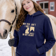 Sudadera con capucha de caballo El invierno no pue