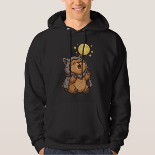 Sudadera con capucha de cachorro hombre lobo aulla