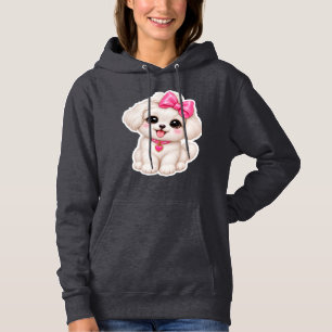 Sudadera con capucha de cachorro lindo para mujere