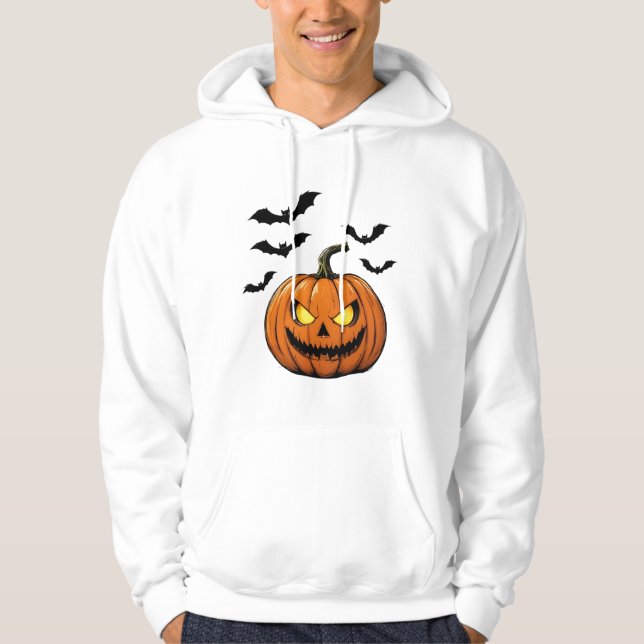 Sudadera con capucha de calabaza espeluznante | Ca (Anverso)