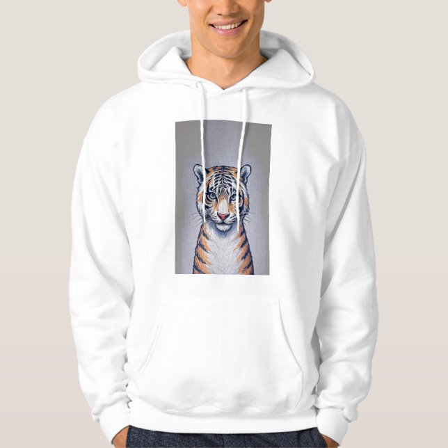 Sudadera con capucha de camisa de tigre (Anverso)