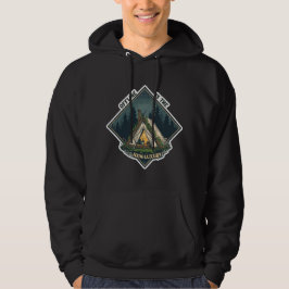 Sudadera con capucha de Camping Retro Offline es e
