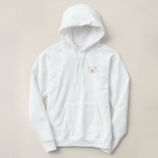 Sudadera con capucha de cara de oso minimalista - 