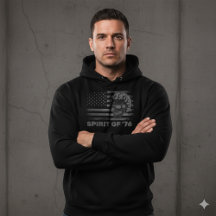 Sudadera con capucha de casco de bandera estadouni