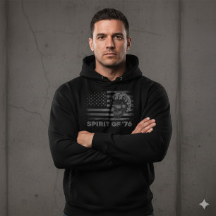 Sudadera con capucha de casco de bandera estadouni