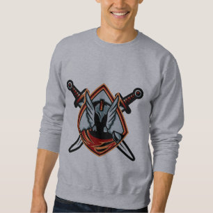 Sudadera con capucha de casco de guerrero