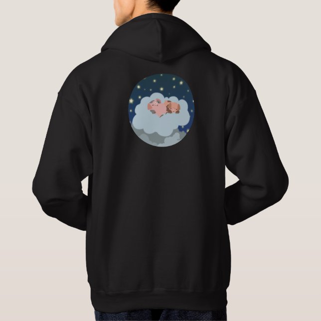 Sudadera con capucha de cerditos de dibujos animad (Reverso)