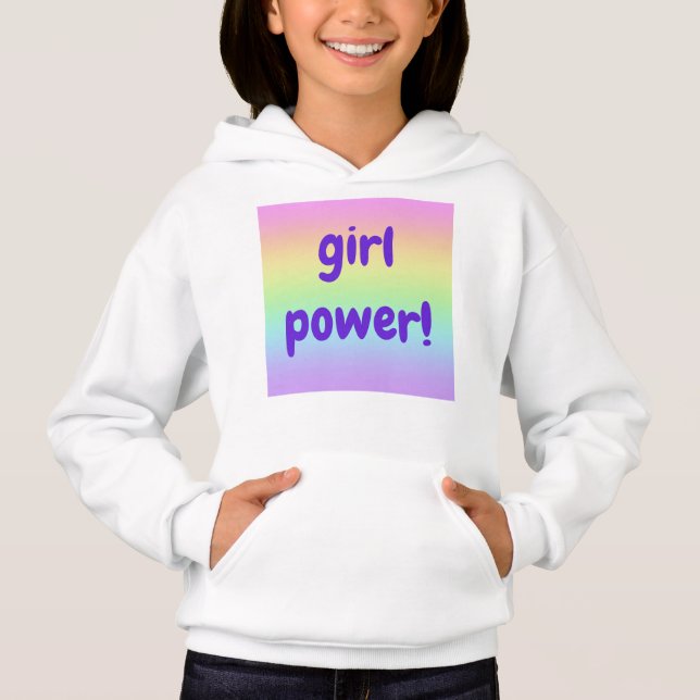 Sudadera con capucha de chica arcoíris (Anverso)