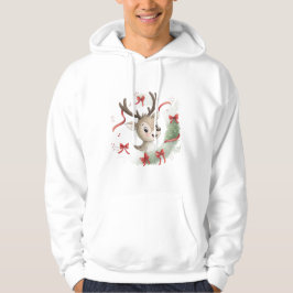 Sudadera con capucha de ciervo bebé navideño, ador