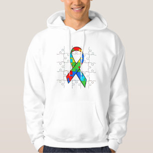 Sudadera con capucha de cinta de piezas de rompeca