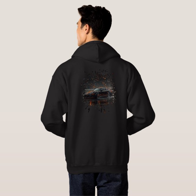 Sudadera con capucha de coche a la deriva bajo la  (Reverso completo)